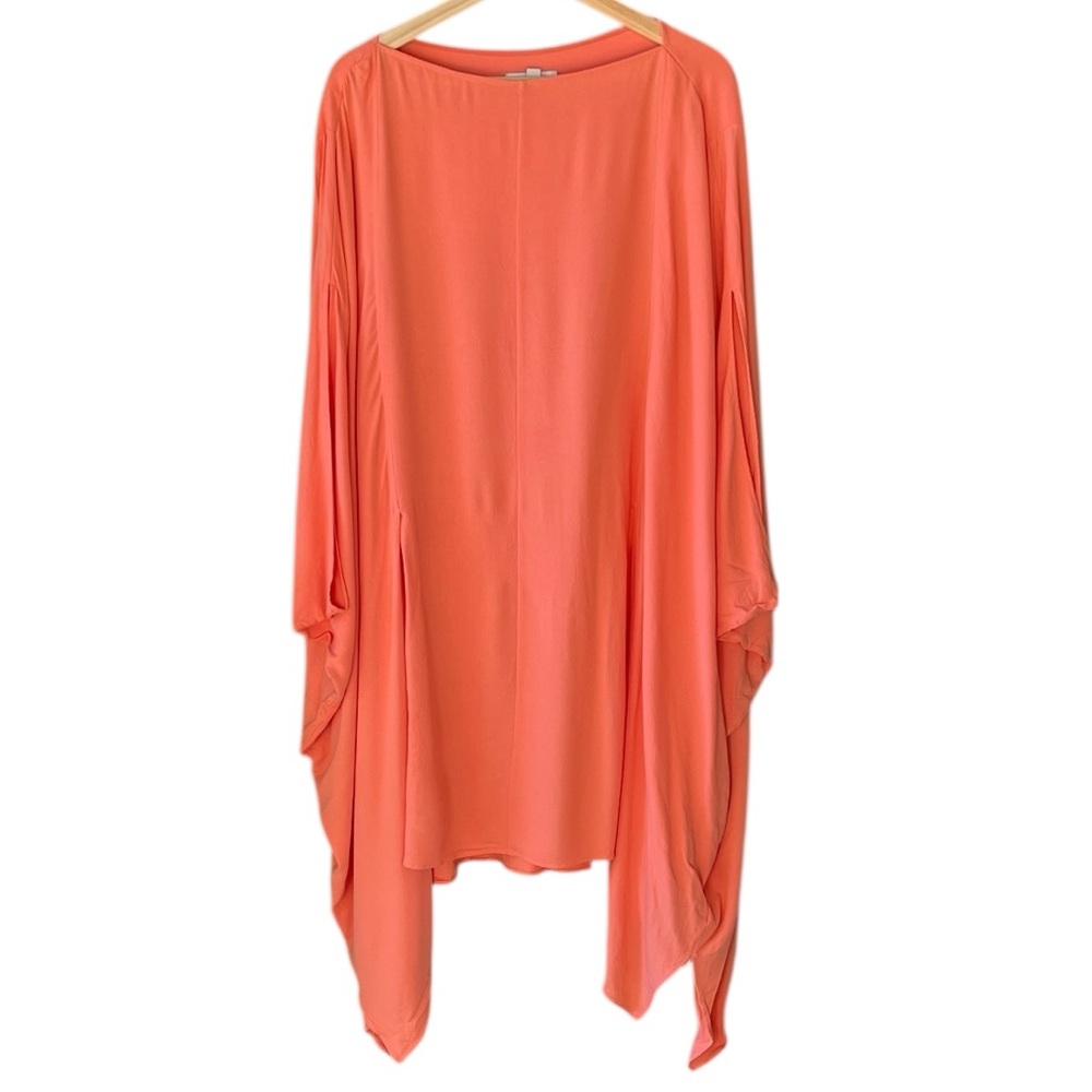 COS Sz L Women’s Coral Kaftan Oversized Draped Dress